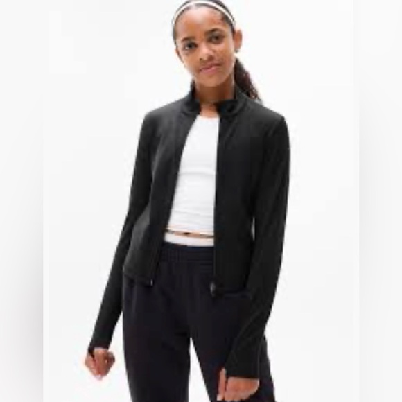 Athleta Other - Athleta Girls Chit Chat Jacket Black Zip-Up Jacket Size S/7